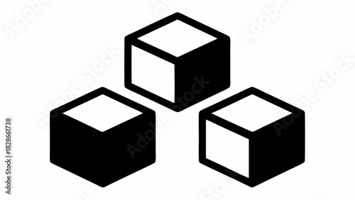 black and white cubes