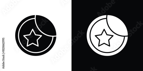 Sticker icons symbol for web and mobile filled vector isolated