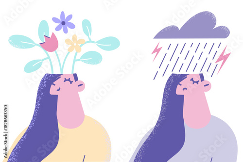 Having different opposite moods concept.