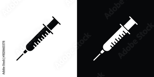 Syringe icons symbol for web and mobile filled vector isolated