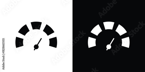 Tachometer icons symbol for web and mobile filled vector isolated