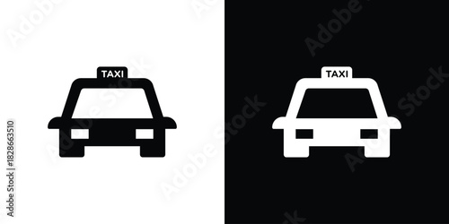 Taxi icons symbol for web and mobile filled vector isolated