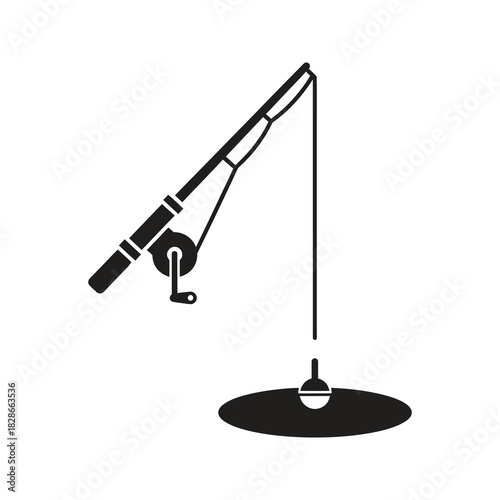 Ice fishing rod symbolizing winter activity and cold weather recreation