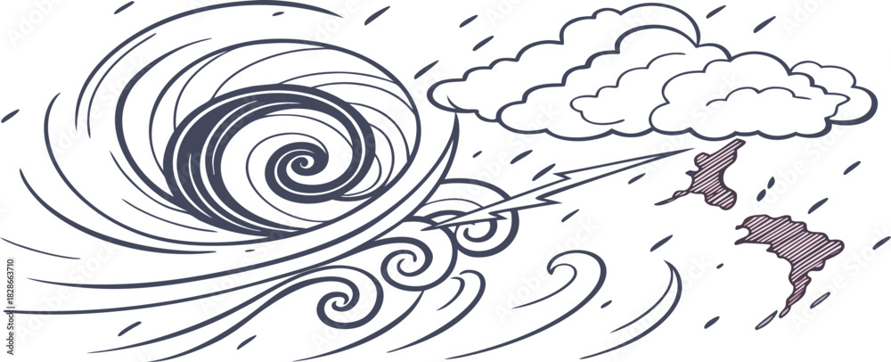 Fototapeta premium black and white swirl