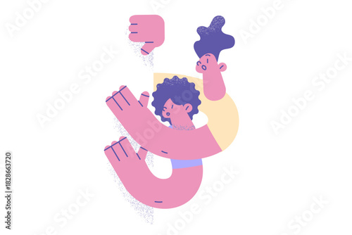 Attention, amazement and surprise concept