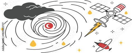 Target with arrows in a colorful vector design