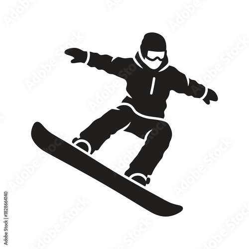 Person snowboarding symbolizing winter sports and cold weather activity