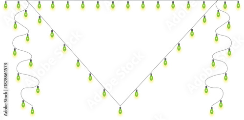 Vector illustration of an abstract floral background design with a heart symbol and green and red ribbon decoration for a Valentine's card