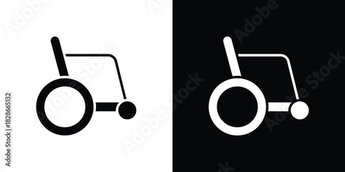 Wheelchair icons symbol for web and mobile filled vector isolated
