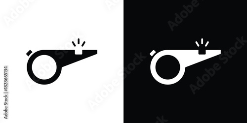 Whistle icons symbol for web and mobile filled vector isolated