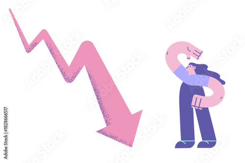 Regression, decreasing of income concept