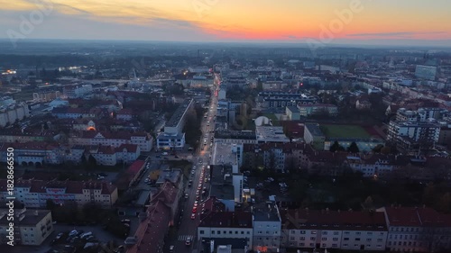 Wallpaper Mural City night drone shot Torontodigital.ca
