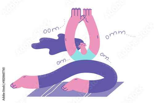 Practicing yoga and healthy lifestyle concept