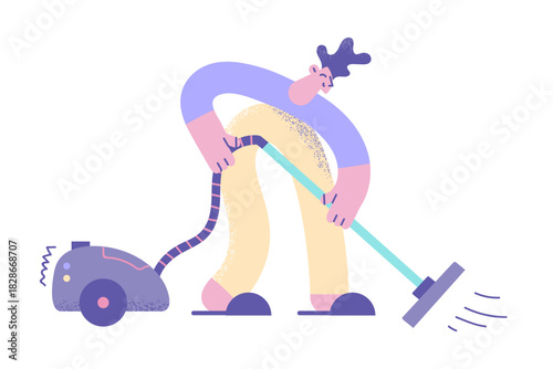 Housework and cleaning home concept