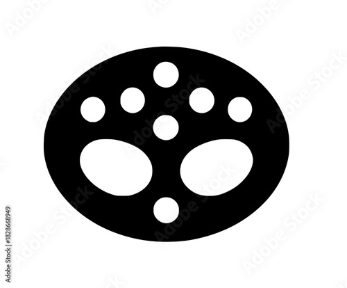Silhouette Ski Mask Holes, Flat Vector Icon | Clean, isolated vector art for creative projects.