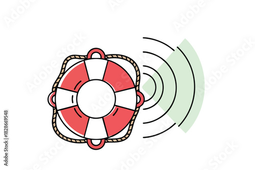 Lifebuoy with alarm system