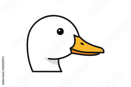 Simple Cartoon Duck Illustration