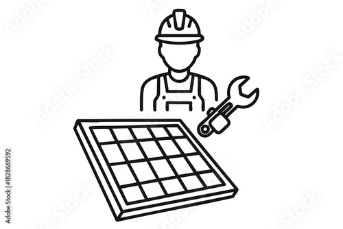 Worker Assembling Furniture