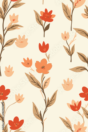 seamless pattern with flowers