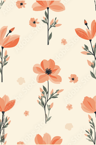 seamless pattern with poppies
