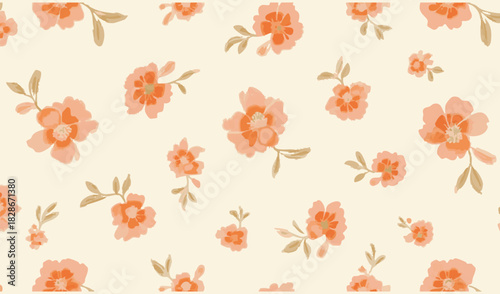 seamless background with autumn leaves