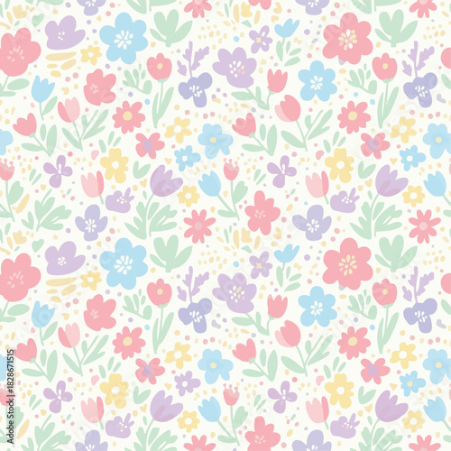 seamless pattern with flowers