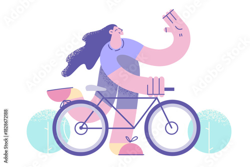 Riding Bike and active lifestyle concept