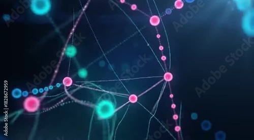 Digital Network: The interconnectedness of modern digital life is captured in a stunning visualization, with neon-colored nodes and intricate lines weaving a tapestry of data flow.