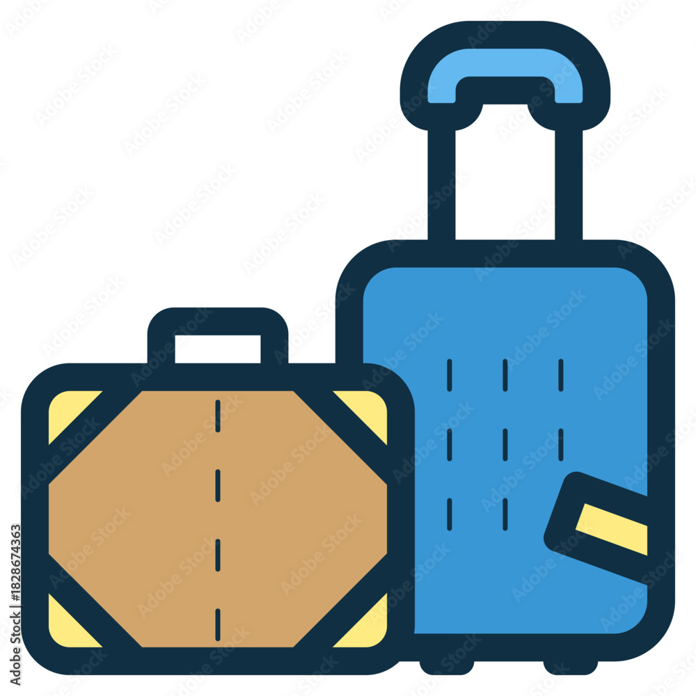 Fototapeta premium traveling suitcase icon