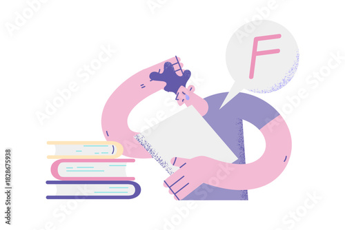 Exhaustion and tiredness stress concept