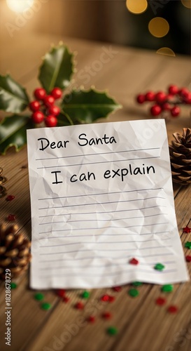 Dear Santa, I can explain, funny letter
