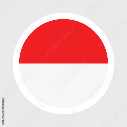 Free Download Indonesia Flag Icon – Red Over White Horizontal Design - GFXLoad