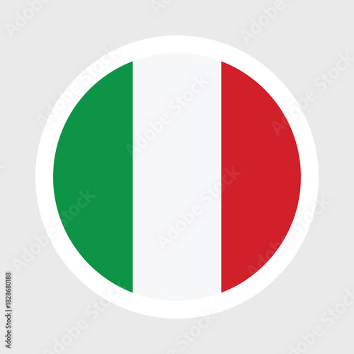 Italy Flag Icon – Green White Red Vertical Design