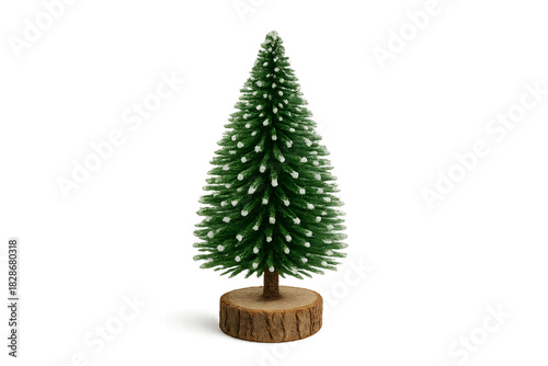 Mini Pine Tree Ornament — Frosted Christmas Miniature (PNG)