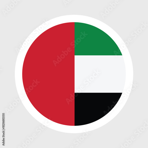 UAE Flag Icon – Red Green White Black Design