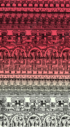 Beautiful ethnic pattern, painted. Art lines, patterns, wooden carving in ethnic style. Graphic drawing, hand-drawn graphics. Geometric ornamentation in Russian, Indian, and Chinese styles. 