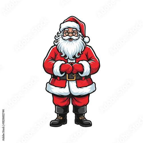 Santa Claus vector with white background