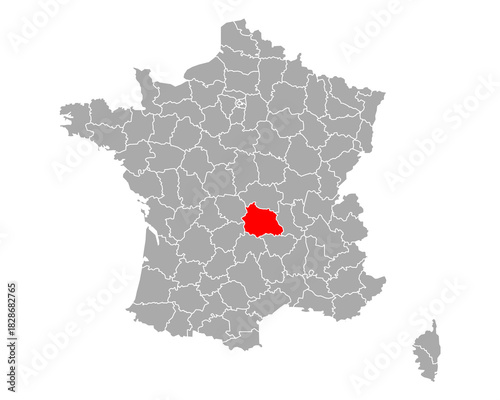 Karte von Puy-de-Dome in Frankreich