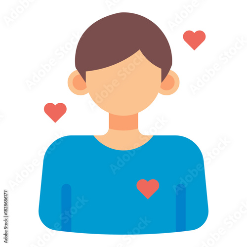 man in love flat icon