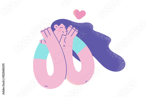 Feeling in love and positive concept.