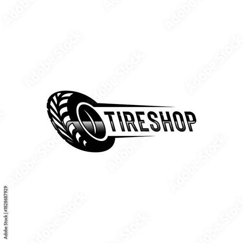 abstract tire logo, simple tire design