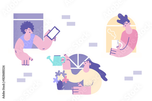 Stay at home during quarantine concept