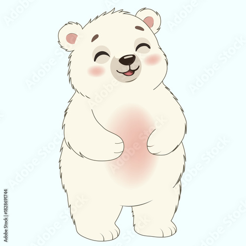 Adorable Smiling Polar Bear Cub