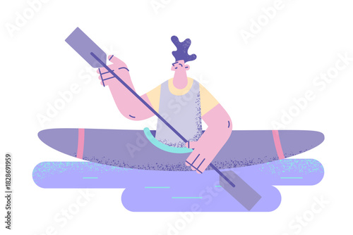 Summer water active leisure concept.