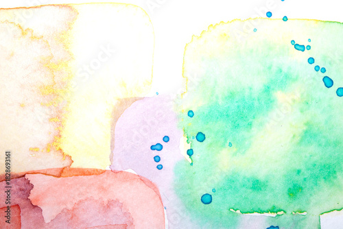 A Colourful Watercolour Paint Brush Stroke for Background