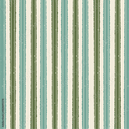 Vintage style vertical stripes texture seamless pattern in sage green