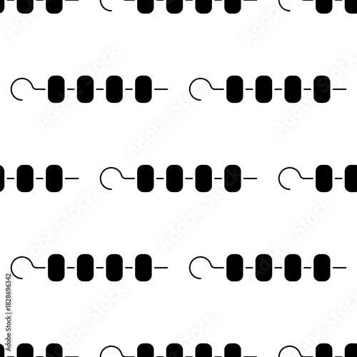 kebab seamless pattern isolated on transparent background.
