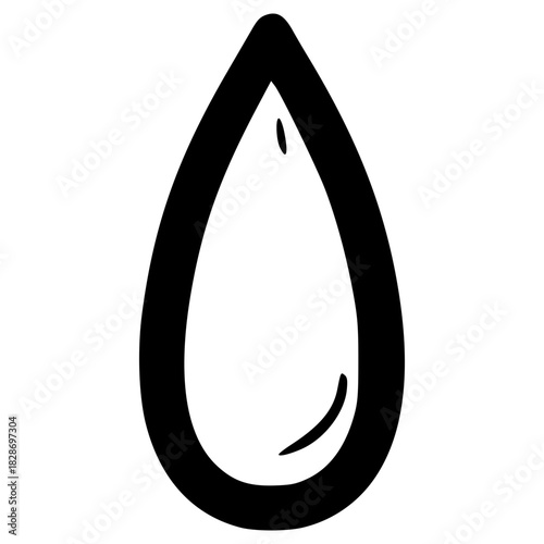 water drop illustration hand drawn outline vector