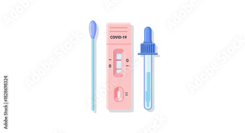 COVID-19 rapid testing kit with disposable swab and test cassette for home use