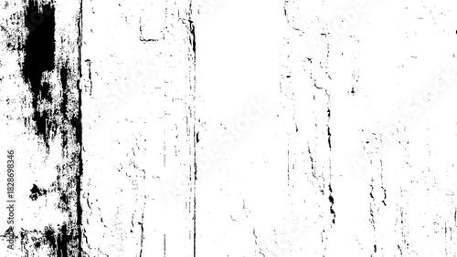 Abstract black and white grunge overlay texture, distressed surface background vector Vector, illustration